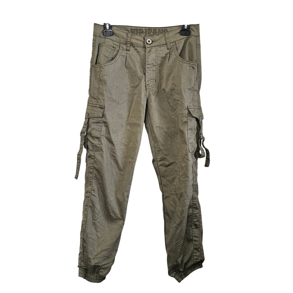 VIP Cargo Pants Women Size 5 27 Olive Green Utility Jogger Ankle - Picture 1 of 6